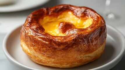 Fototapeta premium A delicious pastry placed on a plate ready to be served as a sweet treat or snack option