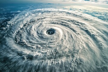Extreme hurricane from space powerful weather pattern.