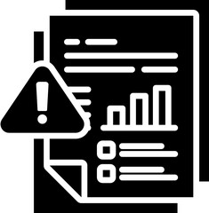 Project Risk Icon in Glyph Style. Simple Vector Design. Simple Vector Glyph Icon