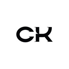 CK monogram logo design letter text name symbol monochrome logotype alphabet character simple logo