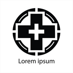 Fototapeta premium Hospital logo design vector medical cross