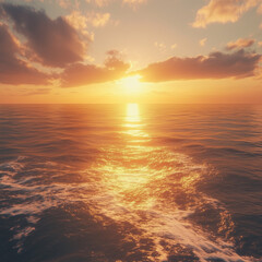 Fototapeta premium Beautiful sunset gradient wallpaper with soft pastel colors creating a serene and peaceful atmosphere perfect for desktop backgrounds digital art and calming nature scenery sunset over the sea