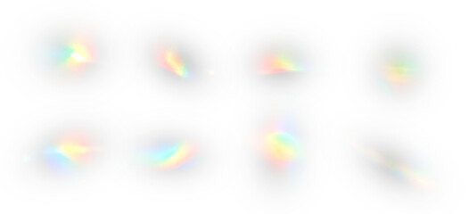 PNG crystal diamond, rainbow prism light overlay, spectrum glass effect sparkle, rainbow light,...