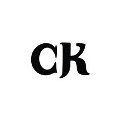 CK monogram logo design letter text name symbol monochrome logotype alphabet character simple logo