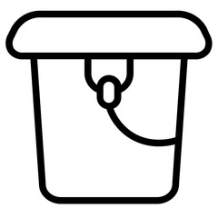 Bucket Brush Color Line Icon