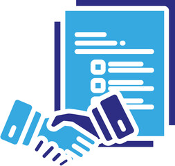 Agreement Icon in Glyph Dual Color Style. Simple Vector Design. Simple Vector Glyph Icon