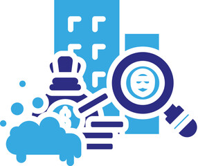 Fraud Identification Icon in Glyph Dual Color Style. Simple Vector Design. Simple Vector Glyph Icon