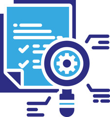 Analysis Icon in Glyph Dual Color Style. Simple Vector Design. Simple Vector Glyph Icon