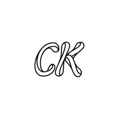 CK monogram logo design letter text name symbol monochrome logotype alphabet character simple logo