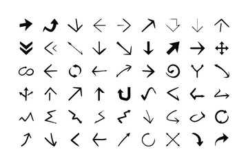 Grunge Arrows &ndash; Rough-textured arrows with a distressed look