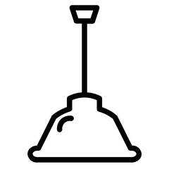 Plunger Brush Toilet Line Icon