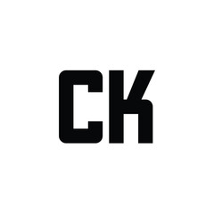 Obraz premium CK monogram logo design letter text name symbol monochrome logotype alphabet character simple logo