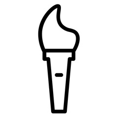 Art Brush Tool Line Icon