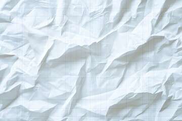 Obraz premium White paper with a grid texture background, a crumpled sheet of white graph paper, vector illustration, white background, detailed, high resolution. 