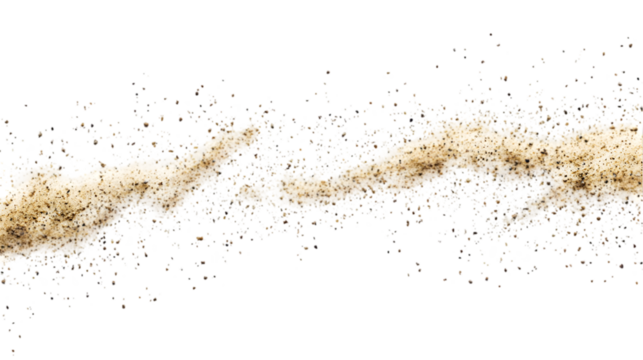 Abstract beige and brown particle wave on black background - Powered by Adobe