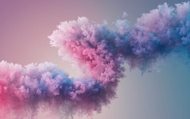 Fototapeta premium Colorful smoke swirls in the sky