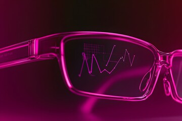 3D VR glasses in neon space, digital art illustration,  technology, futuristic, innovation, person, goggles, modern, adult, horizontal, one person, photography, virtual, virtual reality, adults only,