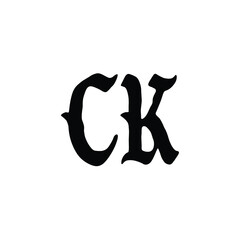 CK monogram logo design letter text name symbol monochrome logotype alphabet character simple logo