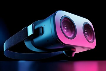3D virtual reality headset. VR, future, gadgets, technology concept 