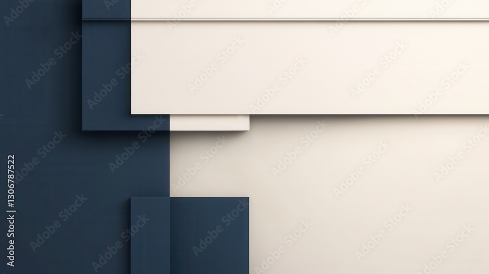 Aufkleber Modern minimalist design with geometric lines and balanced composition ideal for stability and governance visuals Generative AI