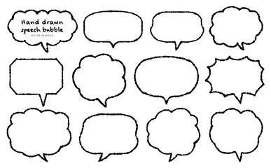 使える！かわいい手描きふきだし素材