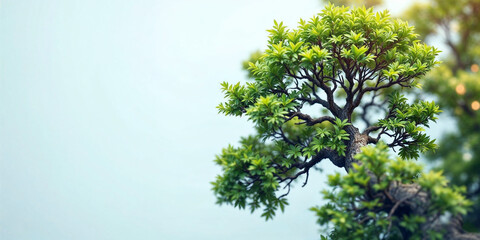 Concept photo of close-up tree with space for text