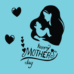 mother day logo and vector