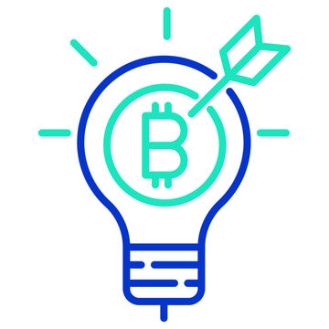 recommend clip art: bulb bitcoin outline dual color icon