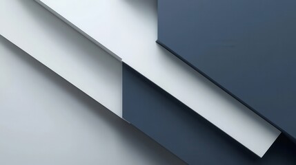 Modern minimalist design with a white and navy blue geometric background perfect for corporate branding and governance themes Generative AI