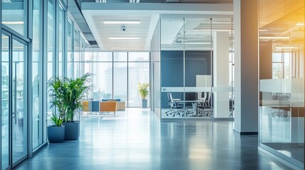 Fototapeta premium An 8k extreme long-shot photo of an energetic team working in a beautiful, daylight-filled office