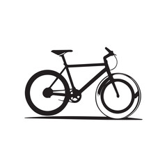 Fototapeta premium bicycle black silhouette design 