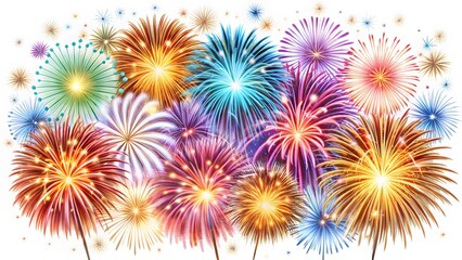Colorful Fireworks Display
