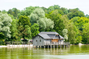 Obraz premium Bootshaus in Stegen am Ammersee