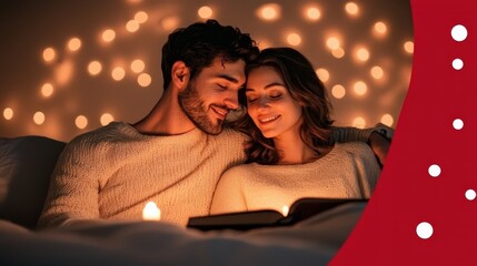 Sleep Wellness Relaxation Self-Care, Healthy Lifestyle concept. Cozy Couple Enjoying Intimate Moments Together in a Dimly Lit Room