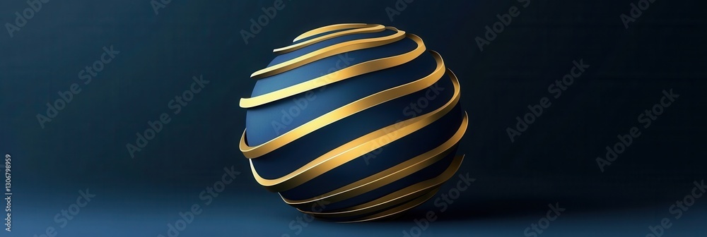 Poster Modern abstract design featuring a stylized globe with glowing lines depicting global connections and relations Generative AI