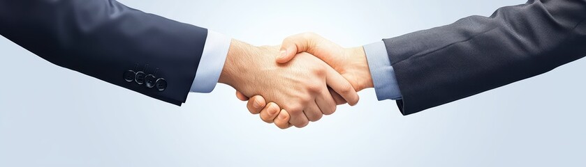Business Partnership Agreement Concept with Hands Shaking as Symbol of Networking Connection