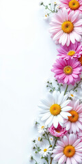 Fototapeta premium Concept photo of flowers, corsage with space for text for greeting, invitation or celebration