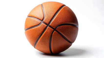 Fototapeta premium Orange Basketball on White Background