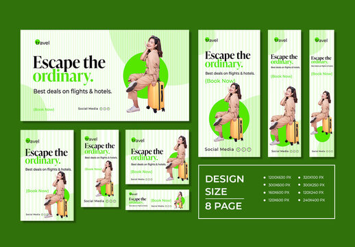 Modern Travel Banner Set