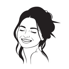 Happiness silhouette vector