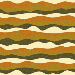 Curve multicolor wave stripes vector seamless pattern. Colorful horizontal stripe surges design. Curl ripple cloth print. Foam overlapping texture. Surge wave flow repeat swatch. Psychedelic print