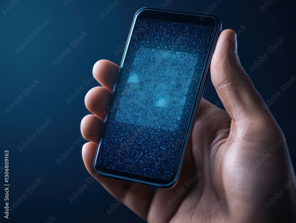 Poster secure mobile banking with biometric authentication and advanced security features