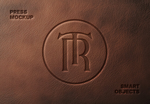 Leather Pressed Logo Mockup