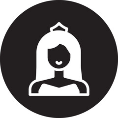 Bride glyph icon