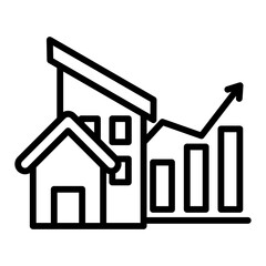 Real Estate Development Icon in Outline Style. Simple Vector Design. Simple Vector Outline Icon