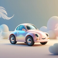 cartoon car on a white background