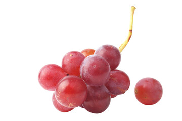 Bunch of red grapes isolated
