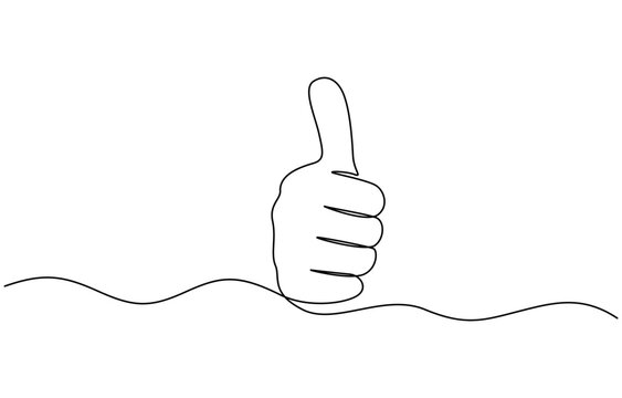 recommend clip art: People arms ok like accept approval thumb sign make showing one line art design, Continuous one line drawing of like hand showing thumb up. Vector illustration, One line drawing of hand showing.