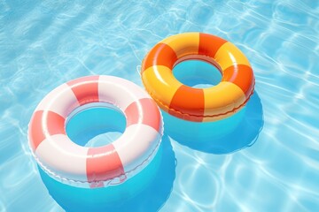 Inflatable lifebuoy swimming pool.