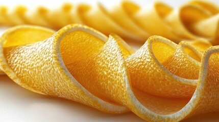 lemon peel spiral isolated,cartoon illustration style
